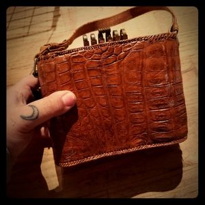 Vintage 20s alligator handbag